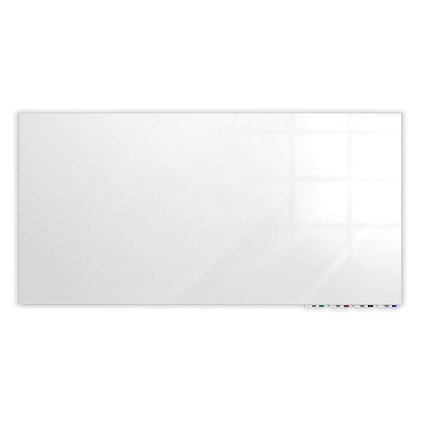 Ghent Aria Low Profile Magnetic Glass Whiteboard, 72 x 48, White Surface, Ships in 7-10 Business Days (GHEARIASM46WH)