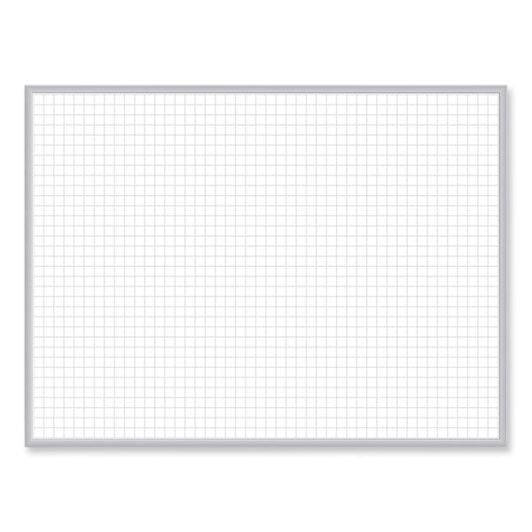 Ghent Non-Magnetic Whiteboard with Aluminum Frame, 48 x 35.81, White Surface, Satin Aluminum Frame, Ships in 7-10 Business Days (GHEM2341)