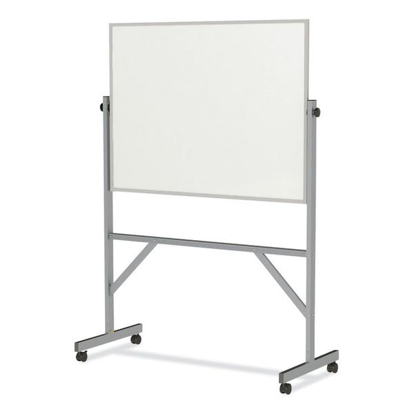 Ghent Reversible Magnetic Porcelain Whiteboard, Satin Aluminum Frame, 53.25 x 72.25, White Surface, Ships in 7-10 Business Days (GHEARM1M134)