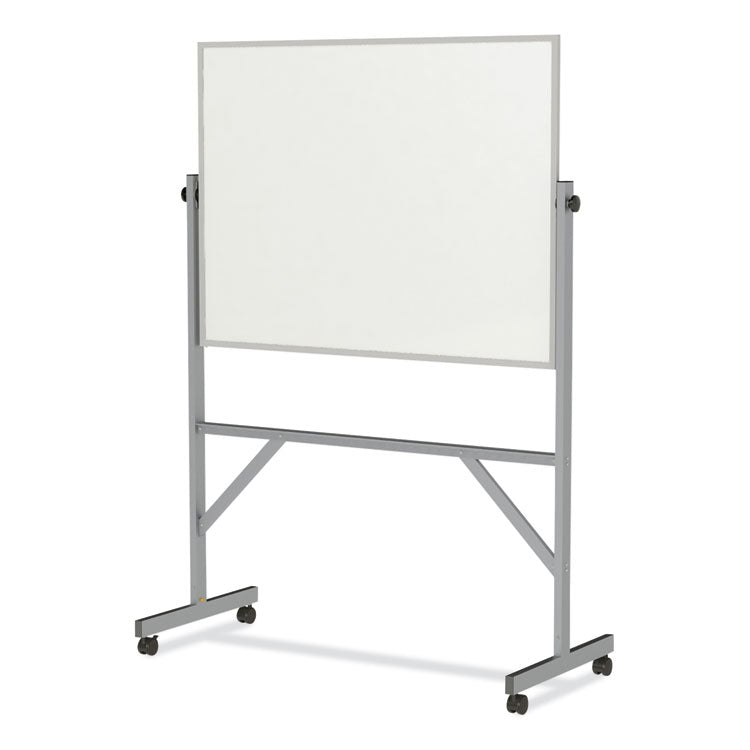 Ghent Reversible Magnetic Porcelain Whiteboard, Satin Aluminum Frame, 53.25 x 72.25, White Surface, Ships in 7-10 Business Days (GHEARM1M134) Each