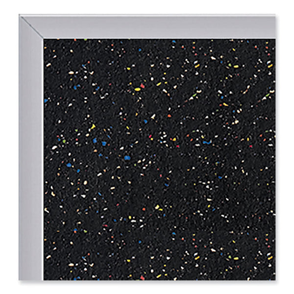Ghent Satin Aluminum-Frame Recycled Rubber Bulletin Boards, 144.5 x 48.5, Confetti Surface, Ships in 7-10 Business Days (GHEATR412CF)