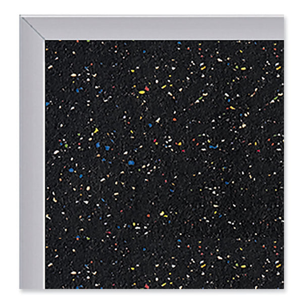 Ghent Aluminum-Frame Recycled Rubber Bulletin Boards, 36 x 24, Confetti Surface, Satin Aluminum Frame, Ships in 7-10 Business Days (GHEATR23CF)
