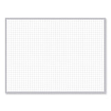 Ghent 1 x 1 Grid Magnetic Whiteboard, 72.5 x 48.5, White/Gray Surface, Satin Aluminum Frame, Ships in 7-10 Business Days (GHEGRPM321G46) Each