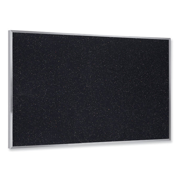 Ghent Aluminum-Frame Recycled Rubber Bulletin Boards, 36 x 24, Confetti Surface, Satin Aluminum Frame, Ships in 7-10 Business Days (GHEATR23CF)