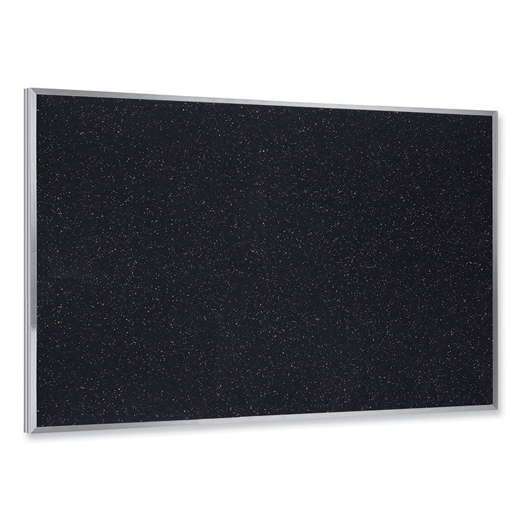 Ghent Aluminum-Frame Recycled Rubber Bulletin Boards, 36 x 24, Confetti Surface, Satin Aluminum Frame, Ships in 7-10 Business Days (GHEATR23CF) Each