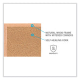 Ghent Aluminum-Frame Natural Corkboard, 36 x 24, Tan Surface, Satin Aluminum Frame, Ships in 7-10 Business Days (GHE13231) Each