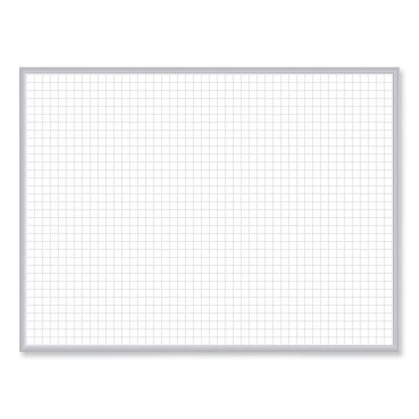 Ghent Magnetic Porcelain Whiteboard with Satin Aluminum Frame, 36.5 x 60.5, White Surface, Ships in 7-10 Business Days (GHEM1354)