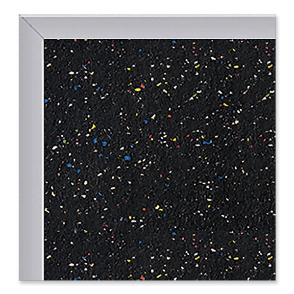 Ghent Satin Aluminum-Frame Recycled Rubber Bulletin Boards, 96.5 x 48.5, Confetti Surface, Ships in 7-10 Business Days (GHEATR48CF)
