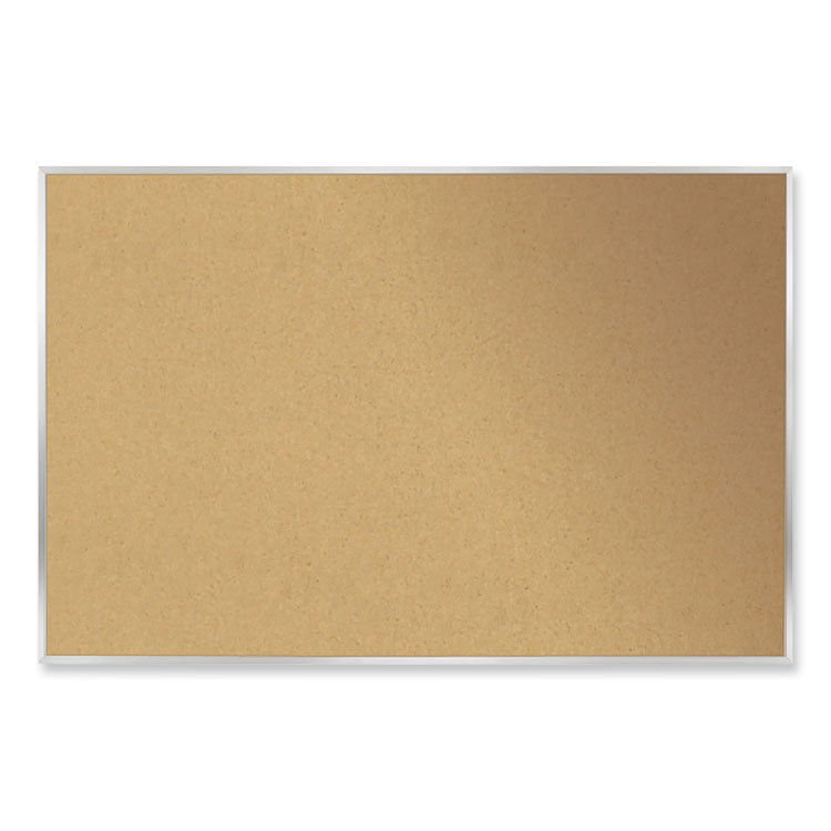 Ghent Aluminum-Frame Natural Corkboard, 60.5 x 48.5, Tan Surface, Satin Aluminum Frame, Ships in 7-10 Business Days (GHEAK45) Each