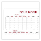 Ghent 4 Month Whiteboard Calendar with Radius Corners, 36 x 24, White/Red/Black Surface, Ships in 7-10 Business Days (GHE984516) Each