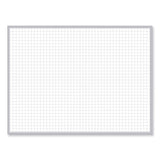 Ghent 1 x 1 Grid Magnetic Whiteboard, 96.5 x 48.5, White/Gray Surface, Satin Aluminum Frame, Ships in 7-10 Business Days (GHEGRPM321G48)