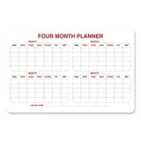 Ghent 4 Month Whiteboard Calendar with Radius Corners, 36 x 24, White/Red/Black Surface, Ships in 7-10 Business Days (GHE984516) Each