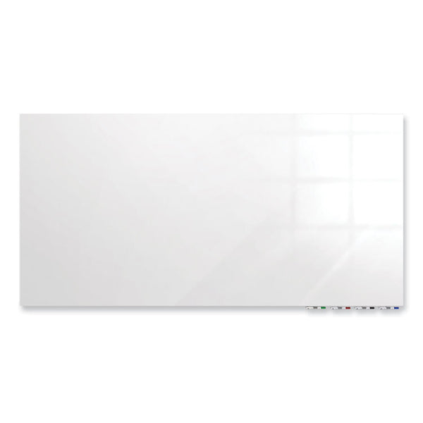 Ghent Aria Low Profile Magnetic Glass Whiteboard, 48 x 36, White Surface, Ships in 7-10 Business Days (GHEARIASM34WH)