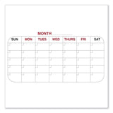 Ghent 4 Month Whiteboard Calendar with Radius Corners, 36 x 24, White/Red/Black Surface, Ships in 7-10 Business Days (GHE984516) Each