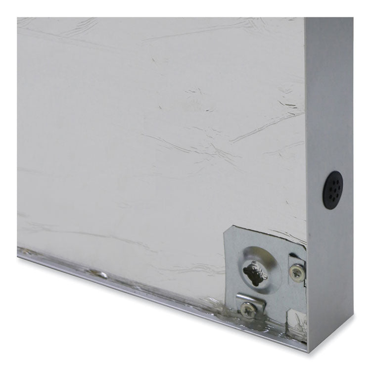 Ghent 1 Door Enclosed Vinyl Bulletin Board with Satin Aluminum Frame, 18 x 24, Silver Surface, Ships in 7-10 Business Days (GHEPA12418VX193) Each