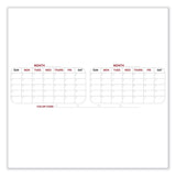 Ghent 4 Month Whiteboard Calendar with Radius Corners, 36 x 24, White/Red/Black Surface, Ships in 7-10 Business Days (GHE984516) Each