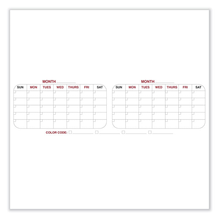 Ghent 4 Month Whiteboard Calendar with Radius Corners, 36 x 24, White/Red/Black Surface, Ships in 7-10 Business Days (GHE984516)