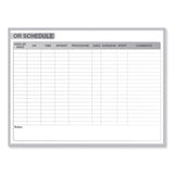 Ghent OR Schedule Magnetic Whiteboard, 96.5 x 48.5, White/Gray Surface, Satin Aluminum Frame, Ships in 7-10 Business Days (GHEGRPM313S48) Each