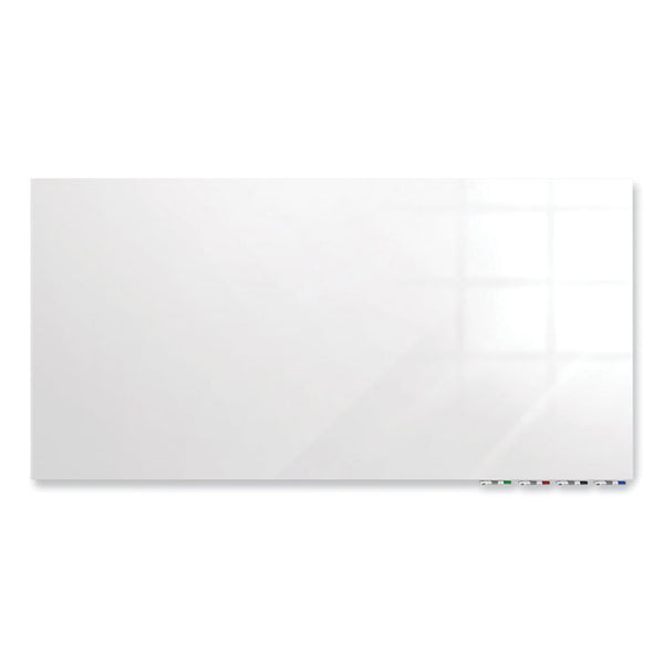 Ghent Aria Low Profile Magnetic Glass Whiteboard, 96 x 48, White Surface, Ships in 7-10 Business Days (GHEARIASM48WH)