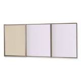 Ghent VisuALL PC Whiteboard Cabinet, Beige Fabric Bulletin Board Exterior Doors, 36x24, Aluminum Frame, Ships in 7-10 Business Days (GHE41300) Each