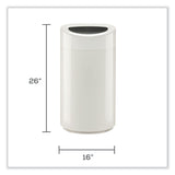 Safco® Open Top Oval Waste Receptacle, 14 gal, Steel, White, Ships in 1-3 Business Days (SAF9921WH)