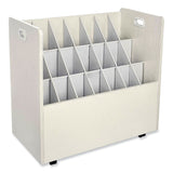 Safco® Mobile Roll File, 21 Compartments, 30.25w x 15.75d x 29.25h, Tan, Ships in 1-3 Business Days (SAF3043) Each