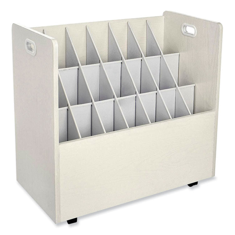 Safco® Mobile Roll File, 21 Compartments, 30.25w x 15.75d x 29.25h, Tan, Ships in 1-3 Business Days (SAF3043)
