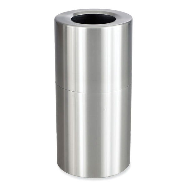 Safco® Single Recycling Receptacle, 20 gal, Steel, Brushed Aluminum, Ships in 1-3 Business Days (SAF9942SS)