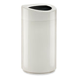 Safco® Open Top Oval Waste Receptacle, 14 gal, Steel, White, Ships in 1-3 Business Days (SAF9921WH)