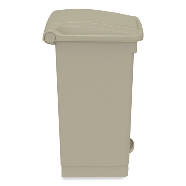 Safco® Plastic Step-On Receptacle, 12 gal, Plastic, Tan, Ships in 1-3 Business Days (SAF9925TN)