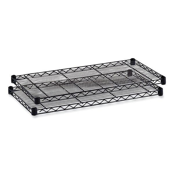 Safco® Commercial Extra Shelf Pack, 36w x 18d x 1h, Steel, Black, 2/Pack (SAF5243BL)