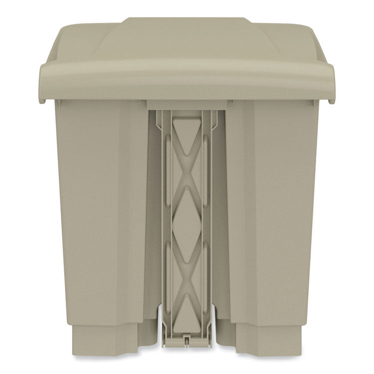 Safco® Plastic Step-On Receptacle, 20 gal, Metal, Tan, Ships in 1-3 Business Days (SAF9924TN)