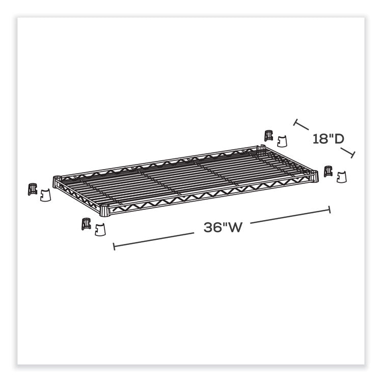 Safco® Industrial Extra Shelf Pack, 36w x 18d x 1.5h Steel. Black, 2/Pack, Ships in 1-3 Business Days (SAF5287BL)