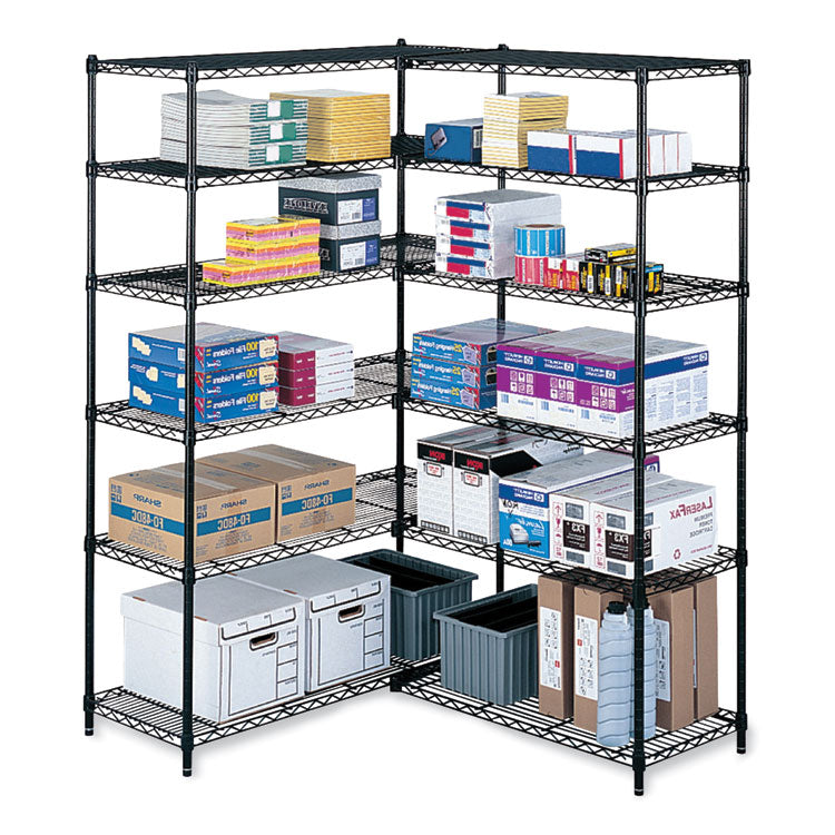 Safco® Industrial Extra Shelf Pack, 36w x 18d x 1.5h Steel. Black, 2/Pack, Ships in 1-3 Business Days (SAF5287BL)