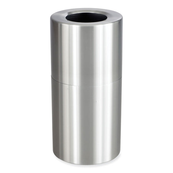 Safco® Single Recycling Receptacle, 20 gal, Steel, Brushed Aluminum, Ships in 1-3 Business Days (SAF9942SS)