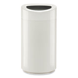 Safco® Open Top Oval Waste Receptacle, 14 gal, Steel, White, Ships in 1-3 Business Days (SAF9921WH)