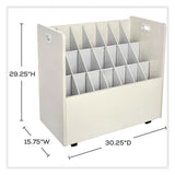 Safco® Mobile Roll File, 21 Compartments, 30.25w x 15.75d x 29.25h, Tan, Ships in 1-3 Business Days (SAF3043)