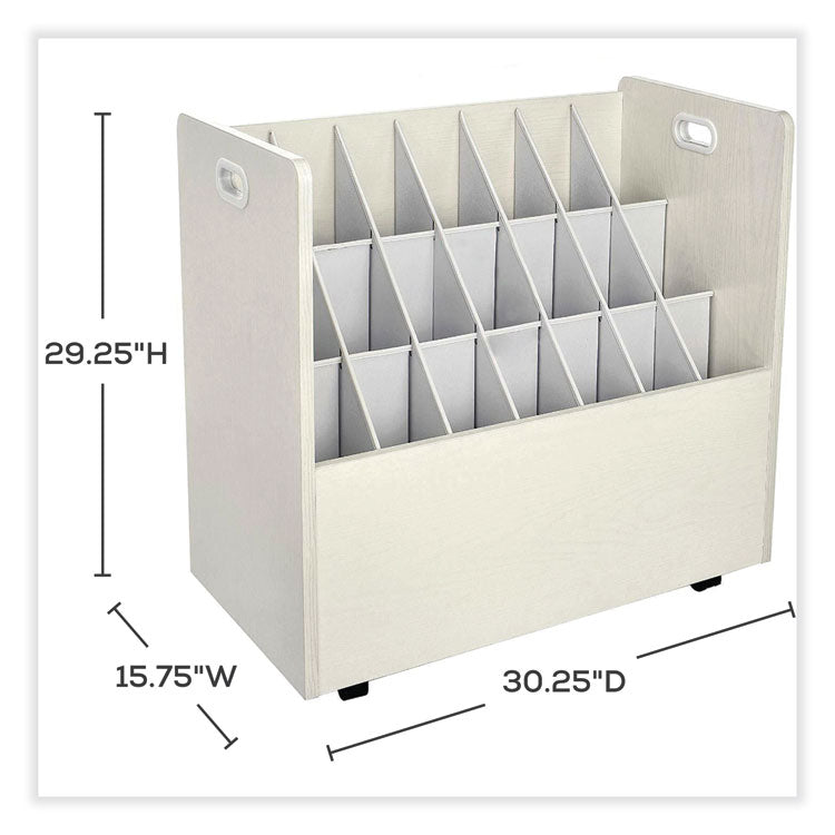 Safco® Mobile Roll File, 21 Compartments, 30.25w x 15.75d x 29.25h, Tan, Ships in 1-3 Business Days (SAF3043) Each