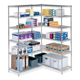 Safco® Industrial Add-On Unit, Four-Shelf, 36w x 18d x 72h, Steel, Metallic Gray, Ships in 1-3 Business Days (SAF5286GR)