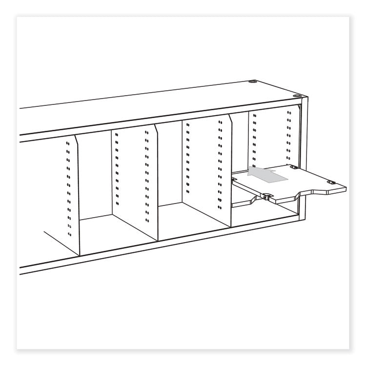 Safco® E-Z Sort Additional Mail Trays, 5 Shelves, 11 x 12.5 x 0.5, Black, Ships in 1-3 Business Days (SAF7753BL)