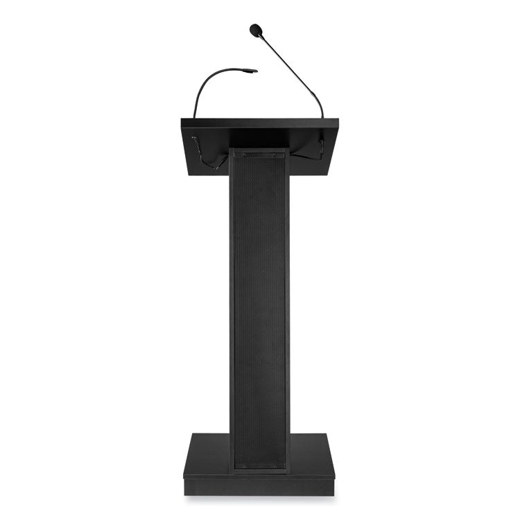 Oklahoma Sound® ZED Lectern with Speaker, 19.75 x 19.75 x 49, Black, Ships in 1-3 Business Days (NPSZED) Each