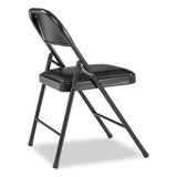 BASICS by NPS® 950 Series Vinyl Padded Steel Folding Chair, Supports Up to 250 lb, 17.75" Seat Height, Black, 4/Carton,Ships in 1-3 Bus Days (NPS950) Case of 4