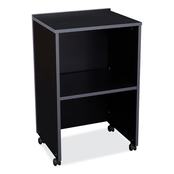 Oklahoma Sound® AV Cart/Lectern Base, 21.12 x 17.5 x 33.75, Black, Ships in 1-3 Business Days (NPS112BK)