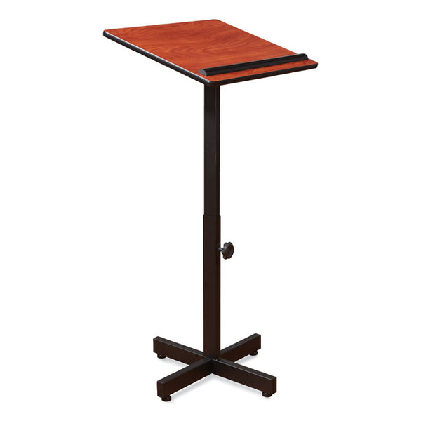 Oklahoma Sound® Portable Presentation Lectern Stand, 20 x 18.25 x 44, Cherry, Ships in 1-3 Business Days (NPS70CH)