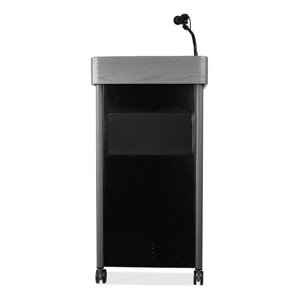 Oklahoma Sound® Greystone Lectern with Sound, 23.5 x 19.25 x 45.5, Charcoal Gray, Ships in 1-3 Business Days (NPSGSLS) Each