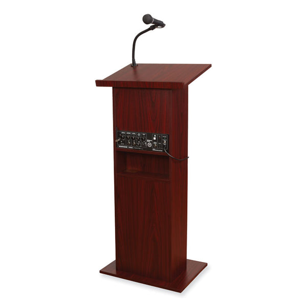 Oklahoma Sound® Power Plus Lectern, 22 x 17 x 46, Mahogany, Ships in 1-3 Business Days (NPS111PLSMY) Each