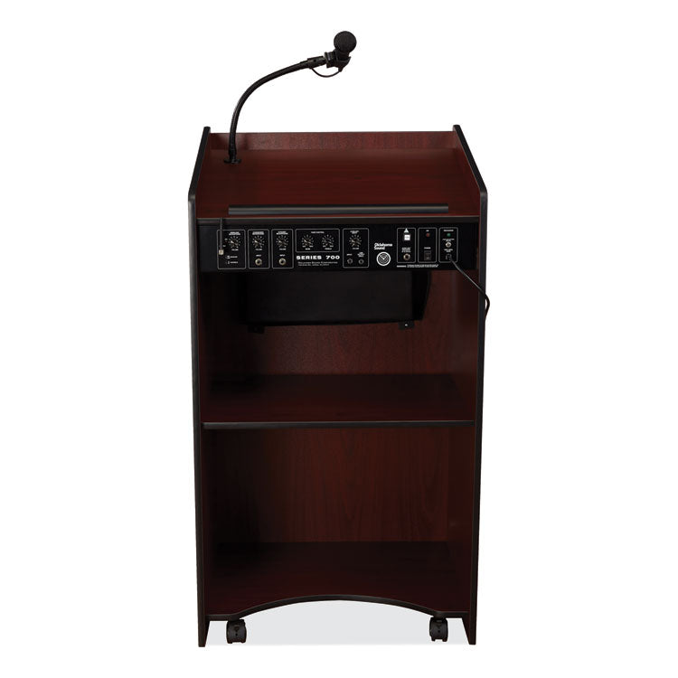 Oklahoma Sound® Aristocrat Sound Lectern, 25 x 20 x 46, Mahogany, Ships in 1-3 Business Days (NPS6010MY) Each