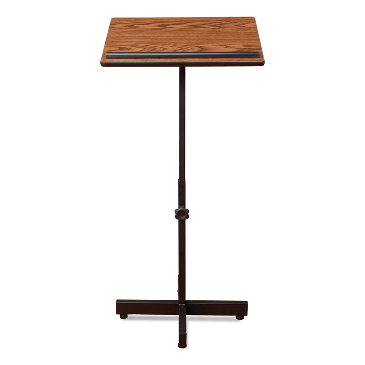 Oklahoma Sound® Portable Presentation Lectern Stand, 20 x 18.25 x 44, Medium Oak, Ships in 1-3 Business Days (NPS70MO) Each
