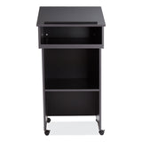 Oklahoma Sound® Tabletop Lectern and AV Cart/Lectern Base, 23.75 x 19.87 x 47.5, Black, Ships in 1-3 Business Days (NPS22112BK)