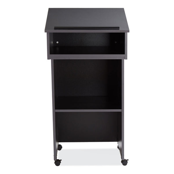 Oklahoma Sound® Tabletop Lectern and AV Cart/Lectern Base, 23.75 x 19.87 x 47.5, Black, Ships in 1-3 Business Days (NPS22112BK) Each